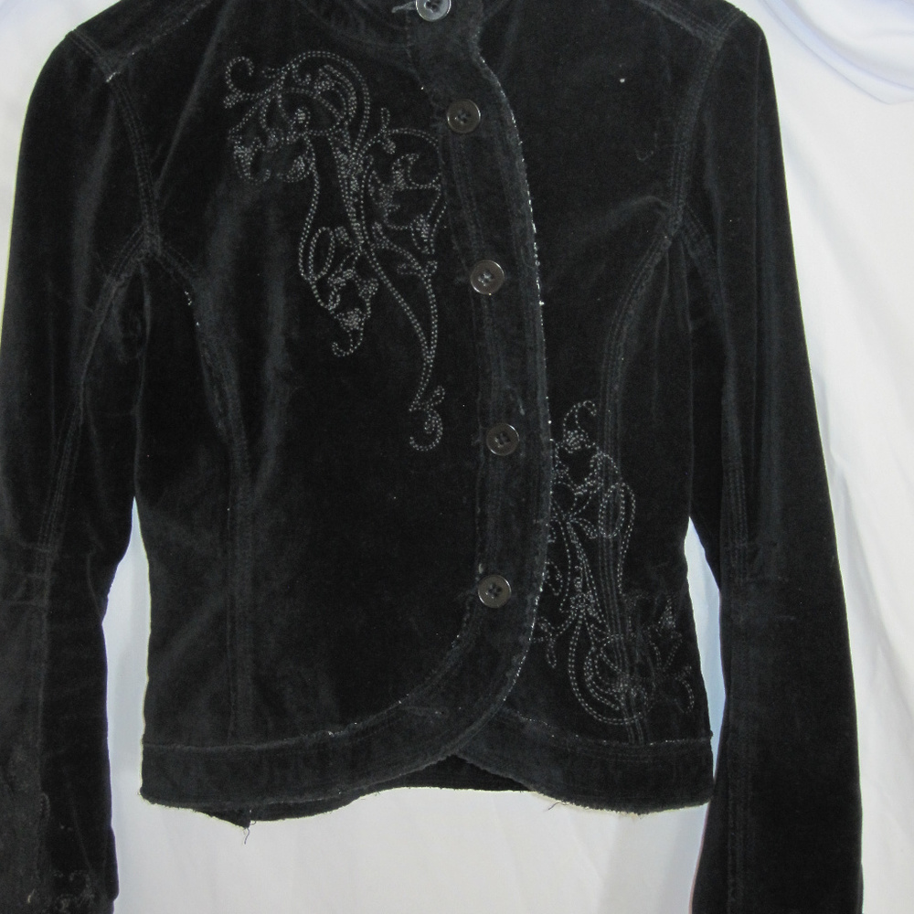 Triple Five Soul Black Velvet Jacket